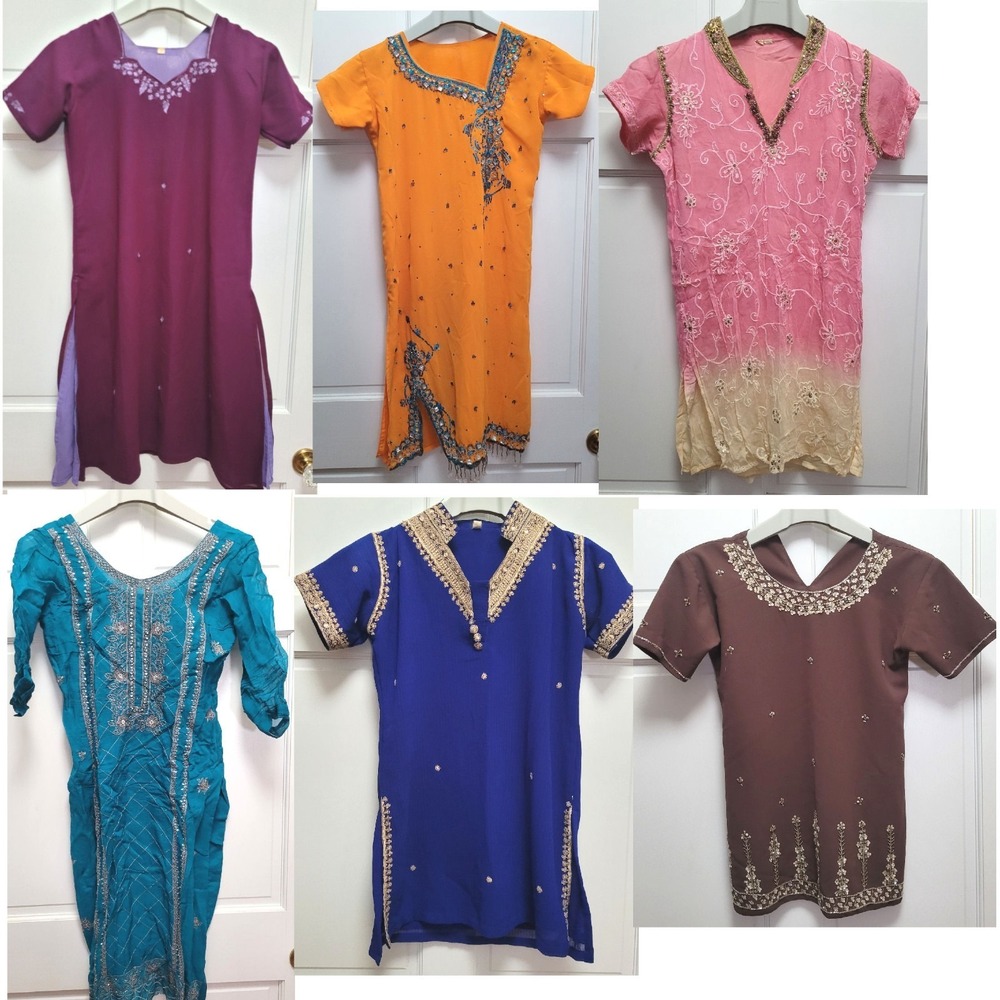 LOT:‎ 6 Women's Kurta Tops & Salwar Kameez Pant Dupatta Sets - Large 36" Chest